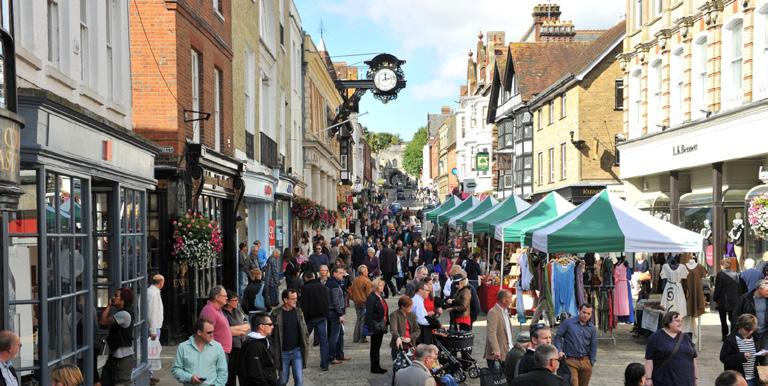 LOCATION Winchester is an affluent cathedral city and an important retail and commercial centre located approximately 12 miles (19 km) north of Southampton, 19 miles (30 km) south west of Basingstoke
