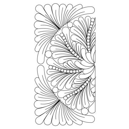 Pattern: zen feather block 006 3 qtrs