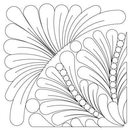 Pattern: zen feather block 006 qtr