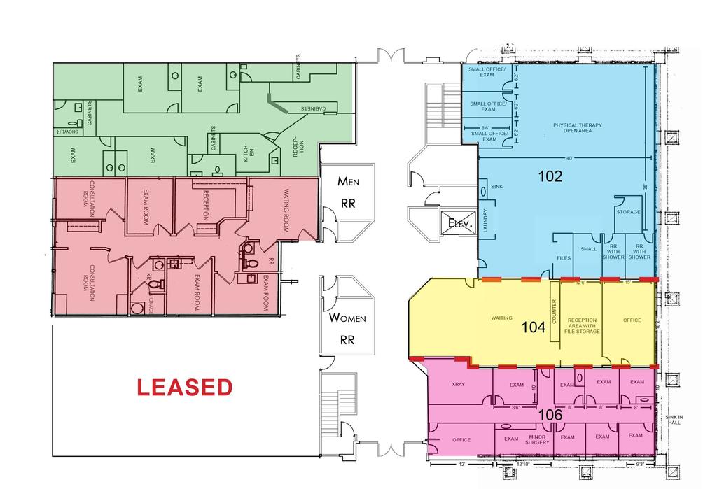 SUITE 101 1,661 RSF FIRST FLOOR PLAN SUITE 103 1,278 RSF * Floor plans are not precise