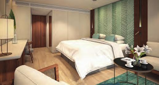 Emerald Panorama Balcony Suite CAT AP CAT A CAT B Emerald Stateroom CAT D A private balcony with drop-down window is perfect for enjoying the ever-changing views. Reaching 273ft² (25.