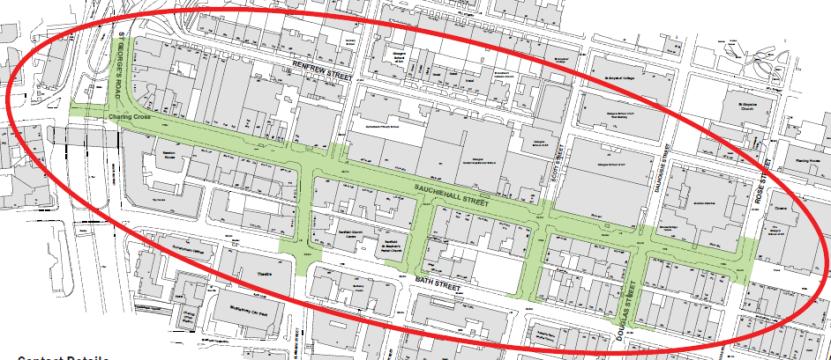 Extent of Works Sauchiehall Street (Charing Cross to Rose