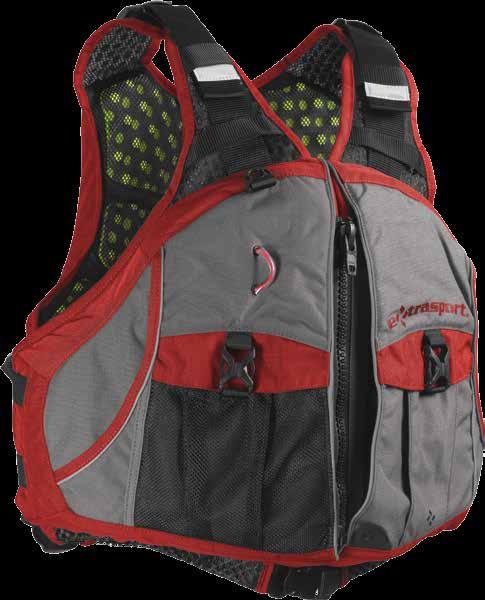EON COLORS Gray/Red Gray/Royal A PFD skillfully engineered with the passionate paddler in mind,