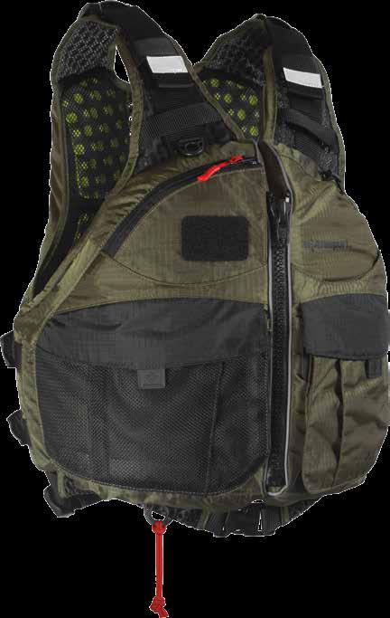 EVOLVE ANGLER COLORS Moss A lean, mean fishing PFD that combines the all-day wearability of the
