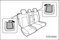 1 20 SĖDYNĖS IR KELEIVIŲ APSAUGOS SISTEMOS 9 PERSPĖJIMAS Jei susidūrimo metu priekinių sėdynių keleiviai bus perdaug atsilošę, saugos diržas bei atlošas gali nebesulaikyti priekyje sėdinčių