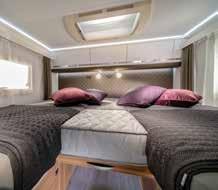 The mid-level semi-integrated motorhome with white body and