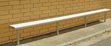 Bench, Natural anodised or powder coated