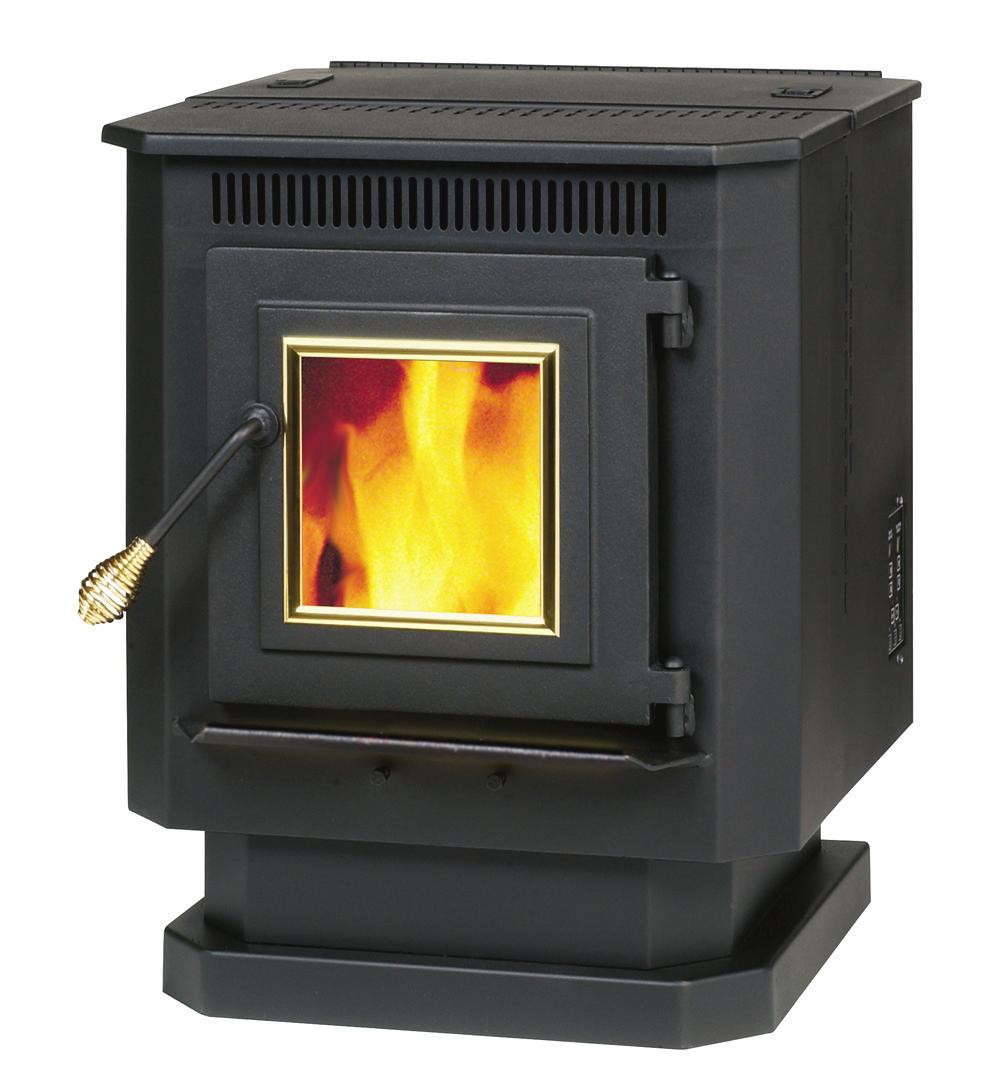 Pellet Stoves toau ne h t Wi art O ition Model 55-TRP10 Pellet burning unit -- Free Standing, 3 Rear Exhaust Heats up to 1,500 square feet Hopper Capacity: Approx. 40 lbs.