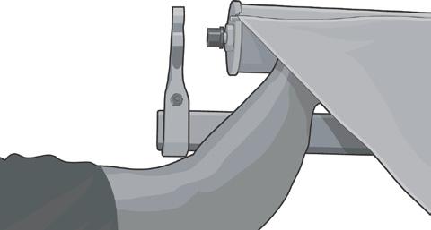 Roller Cap. If necessary, use the hammer to tap on the locking pliers and remove the gray Cap from the Roller Bar. See Figure 5. 9.