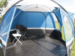 tent Roll up front panel Quick to set up Large rear door for