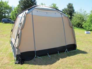 Freestanding Full clip-in tub groundsheet Roll to the side front panel Daylight