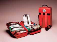 000 red First Responders These are sturdy semi-rigid cases; each has a 2-sectioned main compartment with flat storage