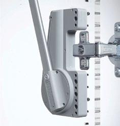 fittings shaped to fit around hinges for convenient installation Easily and fully fastens to
