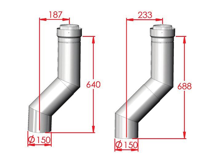 Min Adjustment Max Adjustment Mi-Flues Insert Stove Kits are manufactured and conform to EN1856-2 and have the following designation: EN1856-2 T600 N1 D Vm L50100 G (**) Note : ** 3 X diameter of the