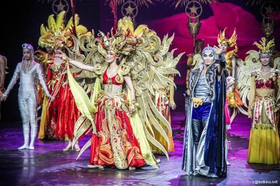 Golden Mask show in the evening. It s a fairy tale legend show of beautiful Golden Mask Queen.