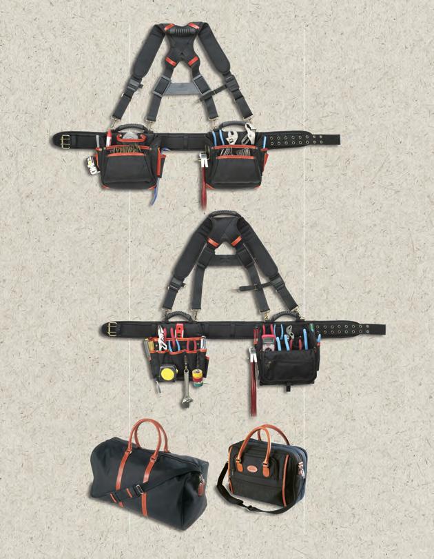 17 #51714 26 Pocket - 3 Piece Comfort Lift Framer s Combo System Crafted from super tough, double layered 1680D ballistic nylon and Completely adjustable, padded suspenders engineered to hold and