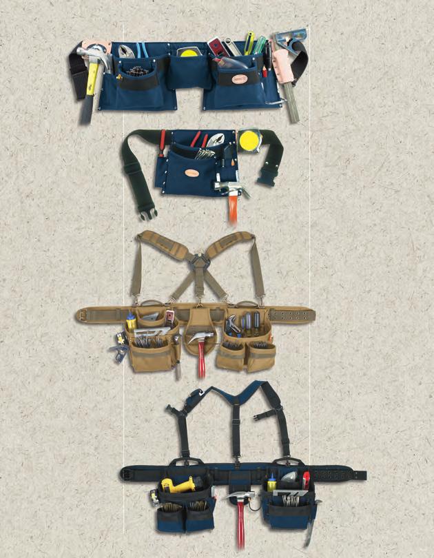 #6427 12 Pocket Carpenter's Apron Double layer of rugged, lightweight Cordura Plus fabric. 4 Main pockets for nails/tools. 6 Smaller pockets for pliers, pencils, nail sets, etc.