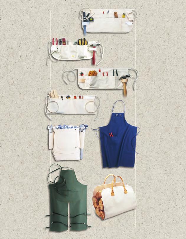 #C12 5 Pocket Canvas Waist Apron Heavy duty cotton canvas. Pockets for tools, pencils, parts, etc. Machine washable. Polypropylene hammer loops.