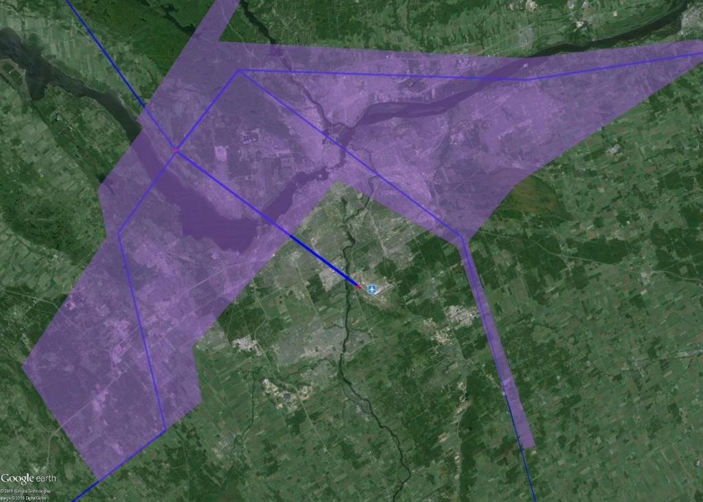 3.2 Runways 14 Arrivals, Proposed RNP AR Flight Path and New STAR Runway 14 receives a very small proportion of the traffic to Ottawa Macdonald-Cartier Airport.