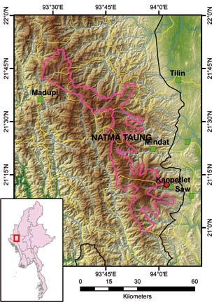 NATMA TAUNG Site ID 29 Locality Chin State; Matupi, Mindat and Kanpetlet Townships Coordinates N 21 25, E 93 47 Size (km²) 723 Altitude (m.