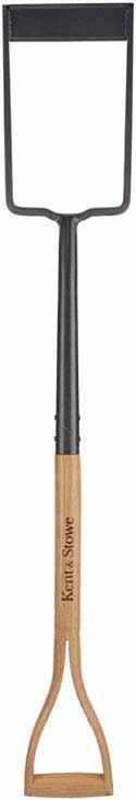 steel head beautiful ash wood, tapered for comfort with pointed tip for easier entry into soil manoeuvrability and agility, with the upright luxury of a long