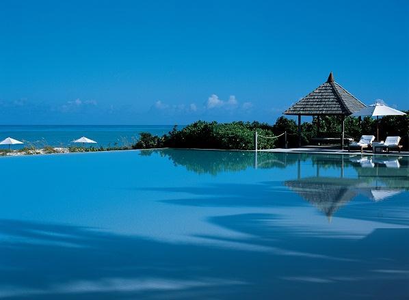 The stunning infinity pool at COMO Parrot Cay Priced from US$ 3,300 per night, the houses can be rented individually or as a group of three, catering for a larger family gathering or a group