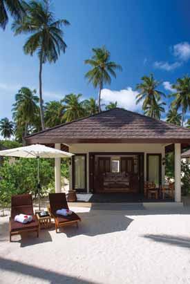 ACCOMMODATION 150 VILLAS & SUITES Atmosphere Kanifushi Maldives offers 150 Sunset View detached villas and suites separated by a few meters of tropical vegetation for guest privacy.