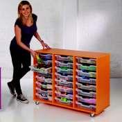 ColourBox Storage Furniture - Tray Units CS83/BH/TM CS63/BH/TR CS61/BH/TR Shallow tray storage Tray storage furniture