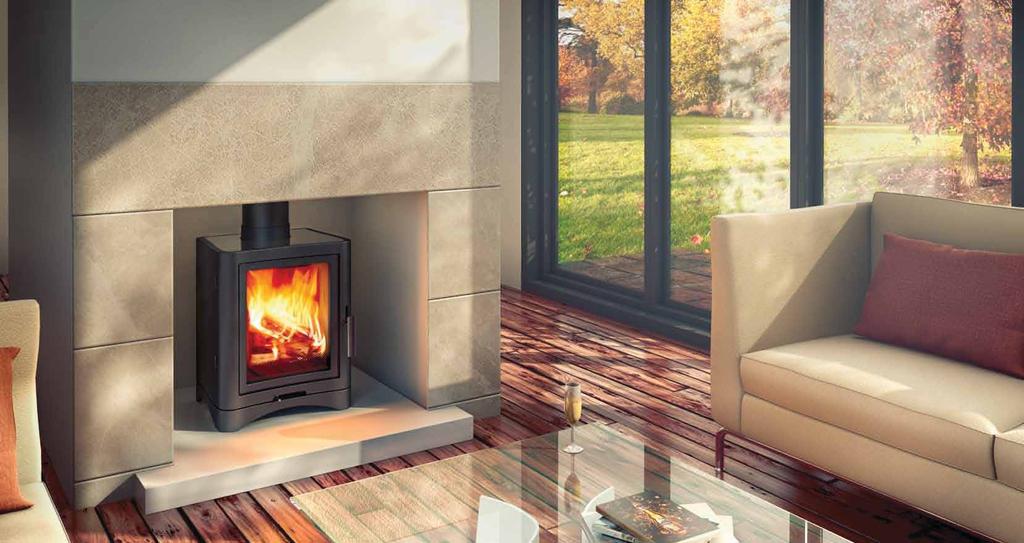 evolution 5 Deluxe Stove The difference with the evolution 5 Deluxe woodburning stove is a distinctive and stylish feature - a glass top.