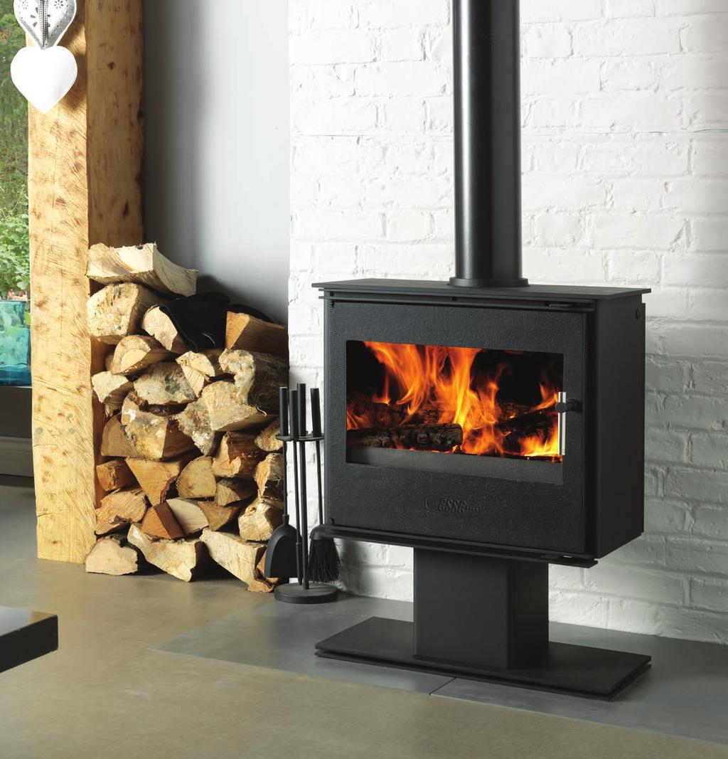 The new Podium promotes a stunning flame pattern, making a striking focal point for any room. This clean-burning, multi-fuel stove features ESSE s well known clear glass and excellent controllability.