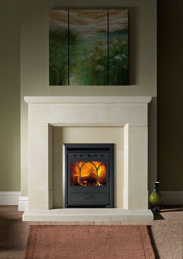 Sirius 450 Traditional Inset Cleanburn Stove Close up of mantel or fire 9 450 Inset