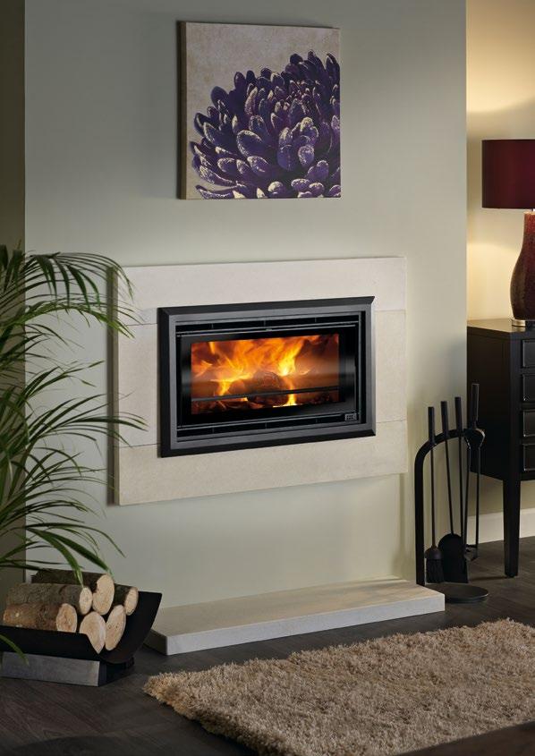 Sirius 600 Inset Cleanburn Stove Close up of mantel or fire 13 600 Inset Stove with Bevelled Trim shown with