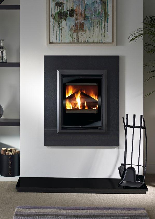 Close up of mantel or fire 450 Contemporary Inset Stove