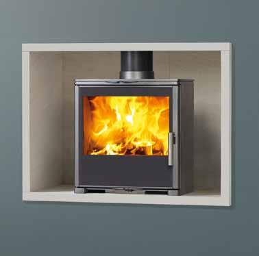 Vega Qube Compact freestanding multi fuel stove P MAY BE USED IN SMOKE CONTROLLED AREAS The compact Vega Qube is big on features.
