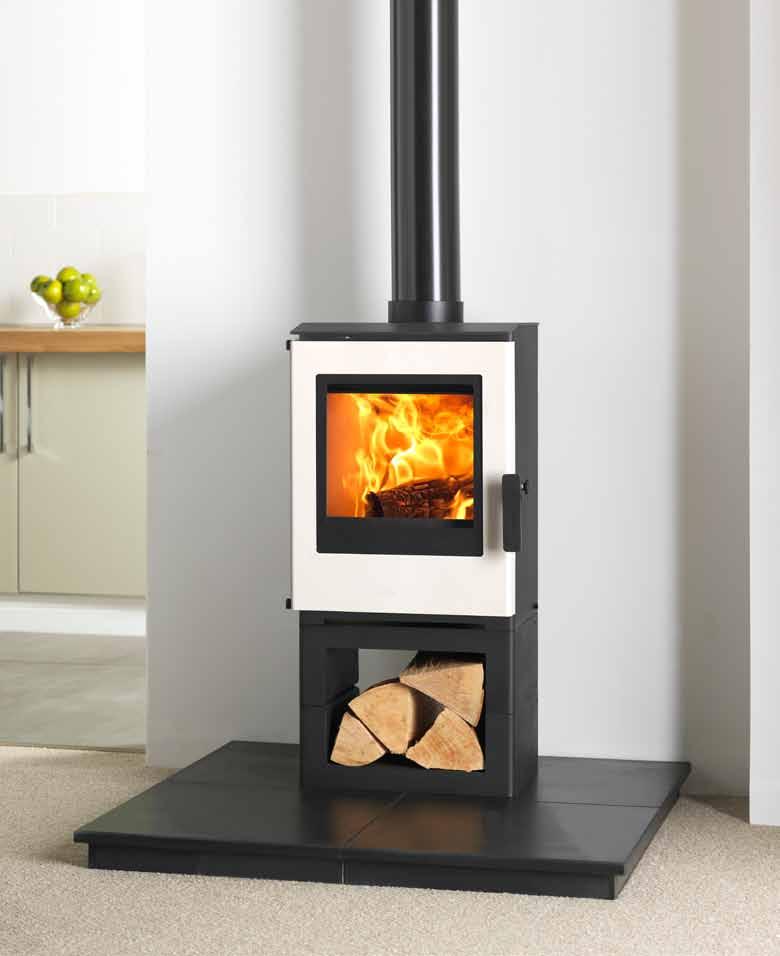 STOVE: VEGA ST WITH WHITE DOOR TRIM AND 2