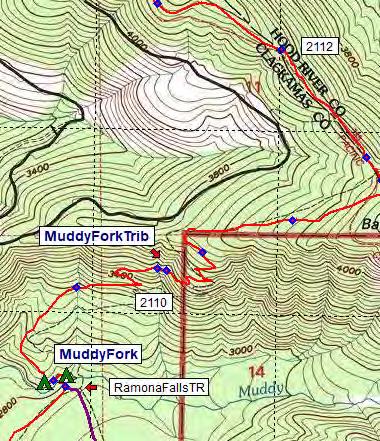 4-4341 ft TopSpurTR - Top Spur Trail #785 junction - mi 2111.