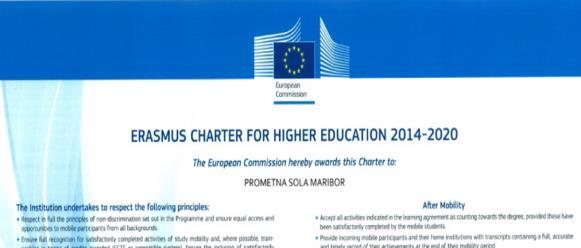 Erasmus+ - višja šola MEDNARODNI PROJEKTI VIŠJA PROMETNA ŠOLA IN ERASMUS+ E rasmus+ je program Evropske skupnosti za izobraževanje, usposabljanje, mladino in šport za obdobje 2014 2020.