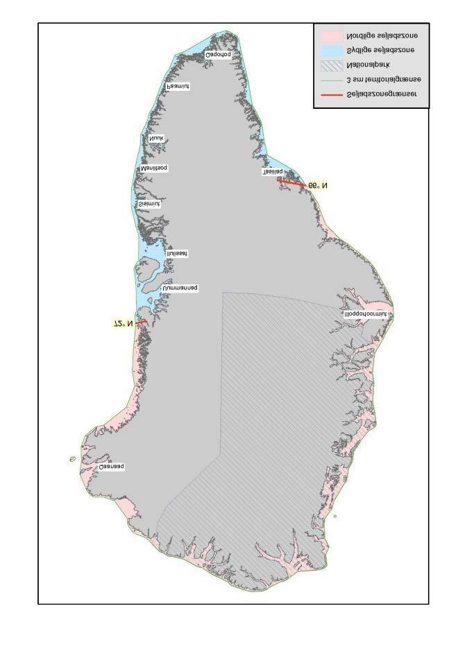 Annex 1 Navigation zones around Greenland Navigation zone limits 3 nm