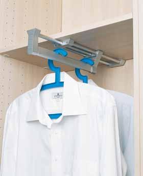 (front) -1 Clothes Hanger Accessories AW5105BF Pull-Out Closet Rod Supporter * Ergonomic design for easier access to clothes hung under low shelf and better viewing from tall narrow cabinet *