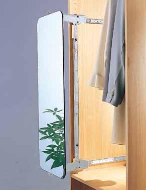 * With fold-down drawer front supporter 945 310 360 ~ 520 500 AW5179 Lateral Pull-Out & Swivel Mechanism * For mirror panel (not included) * With pocket