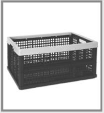 COLLAPSIBLE CRATE Open: 470mm x 220mm x 345mm Closed: 470mm x 50mm x 345mm H213B 1 003434