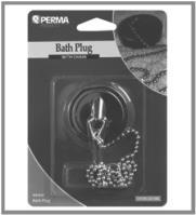002987 RUBBER BATH PLUG 2 x Black plugs per pack