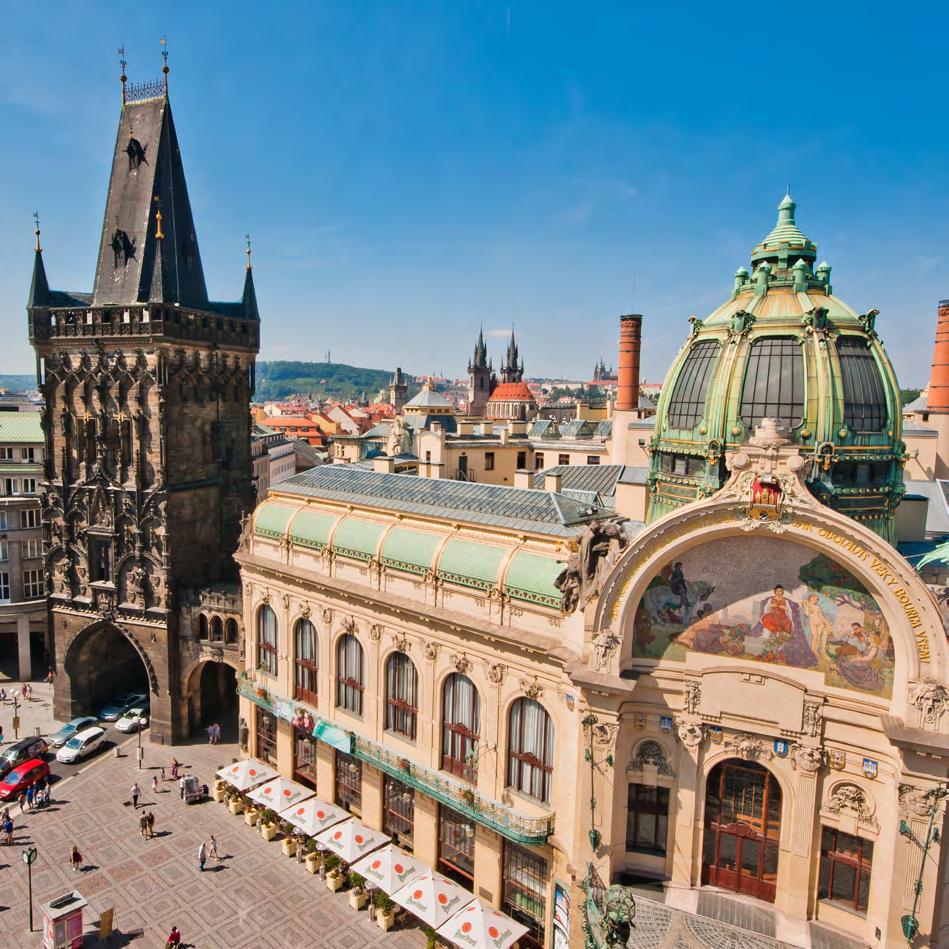 Conveniently situated in the heart of business district, across the street from the Palladium, the most exciting shopping and leading office centre in Prague. Municipal House.