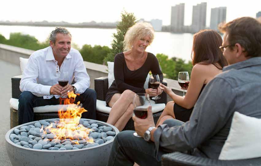 FIREPIT Collection DEKKO fire pits offer a convenient and simple way to achieve campfire ambiance at home. No chopping wood or cleaning up messy ashes.