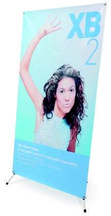Banner graphic displays 5 XB2 XB3 HIFLYER Single image with eyelets 2000mm(h) x 800mm to 1200mm(w) option