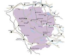 Five scenic roads lead to Alston linking the Dales, Lake District and Northumberland National Parks. Free parking at the station. Sat Nav postcode: CA9 3JB.