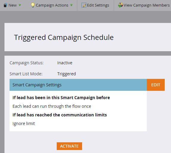 3. SCHEDULE WHEN Configure the Schedule as you wish and then Activate the Campaign. 4. The above can be tested using the Landing Page Preview -> Preview Actions -> Generate Preview Link URL.