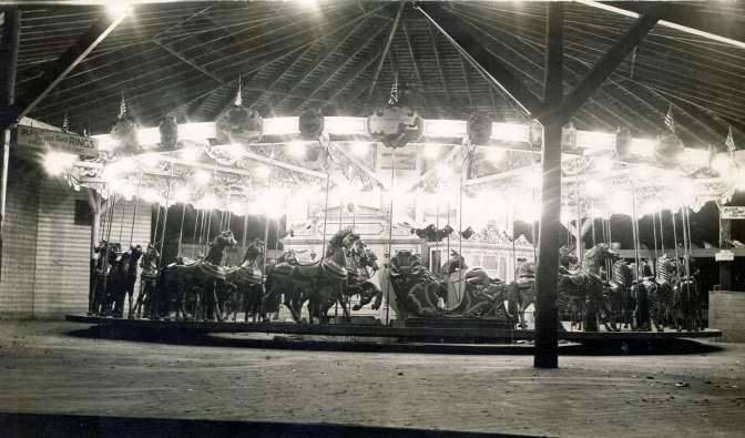 c. 1910 The Long Family Carousel Over time the Longs make modifications to their carousel such as adding rounding boards, creating inner