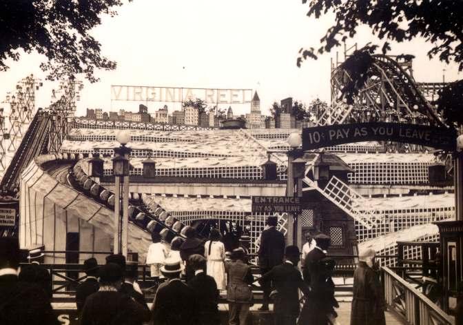 1921 The Virginia Reel At this time, 3 roller coasters are in operation.