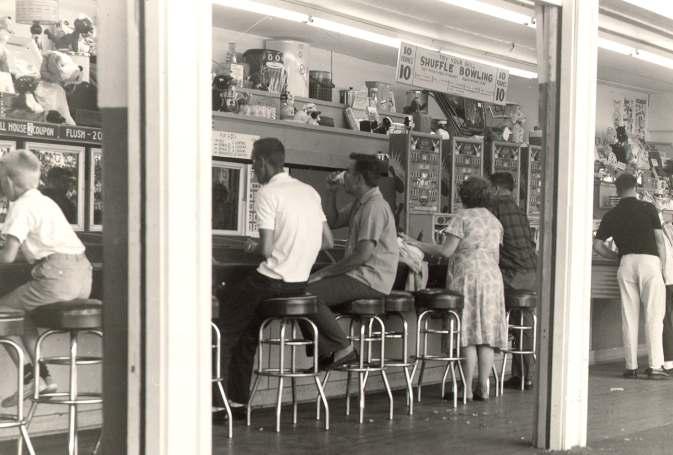 c. 1950 A Midway of Games Dreamland enjoys a reputation for exciting games of skill.